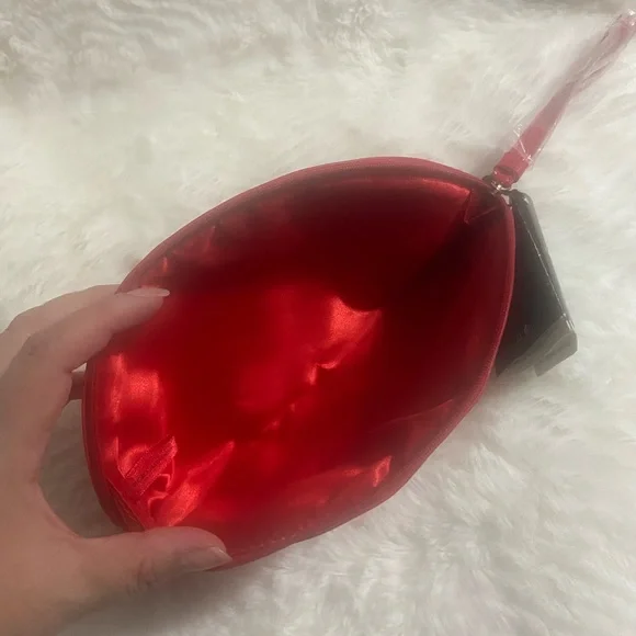 Giorgio Armani Red Cosmetic Pouch with Gold Emblem - Picture 5 of 10